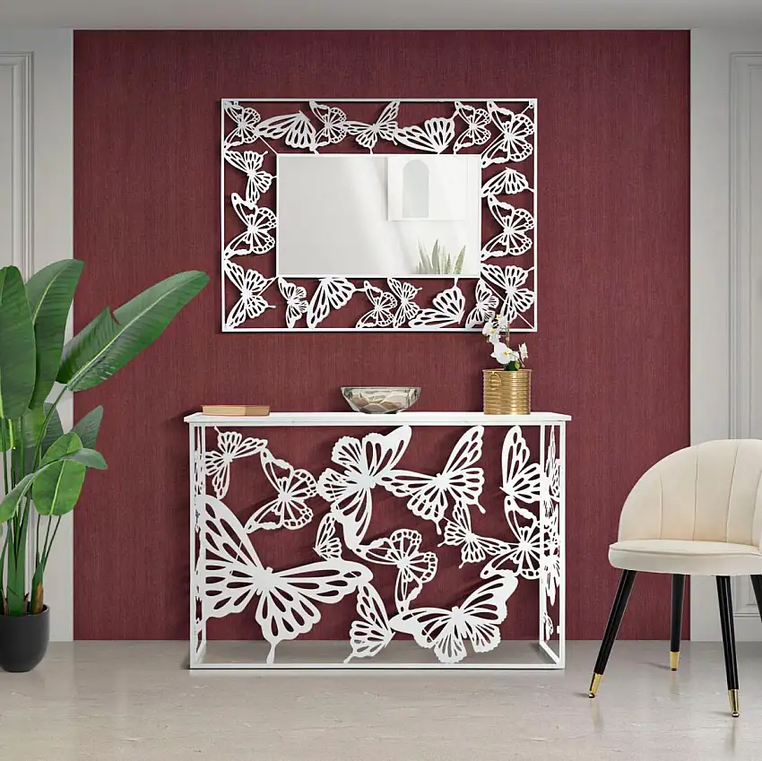 CONSOLE WHITE BUTTERFLY - FERRETTI