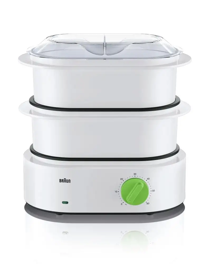 Braun FS 3000 pentola a vapore 2 cestello/i Superficie piana 850 W Verde, Bianco cod. 0X23611001