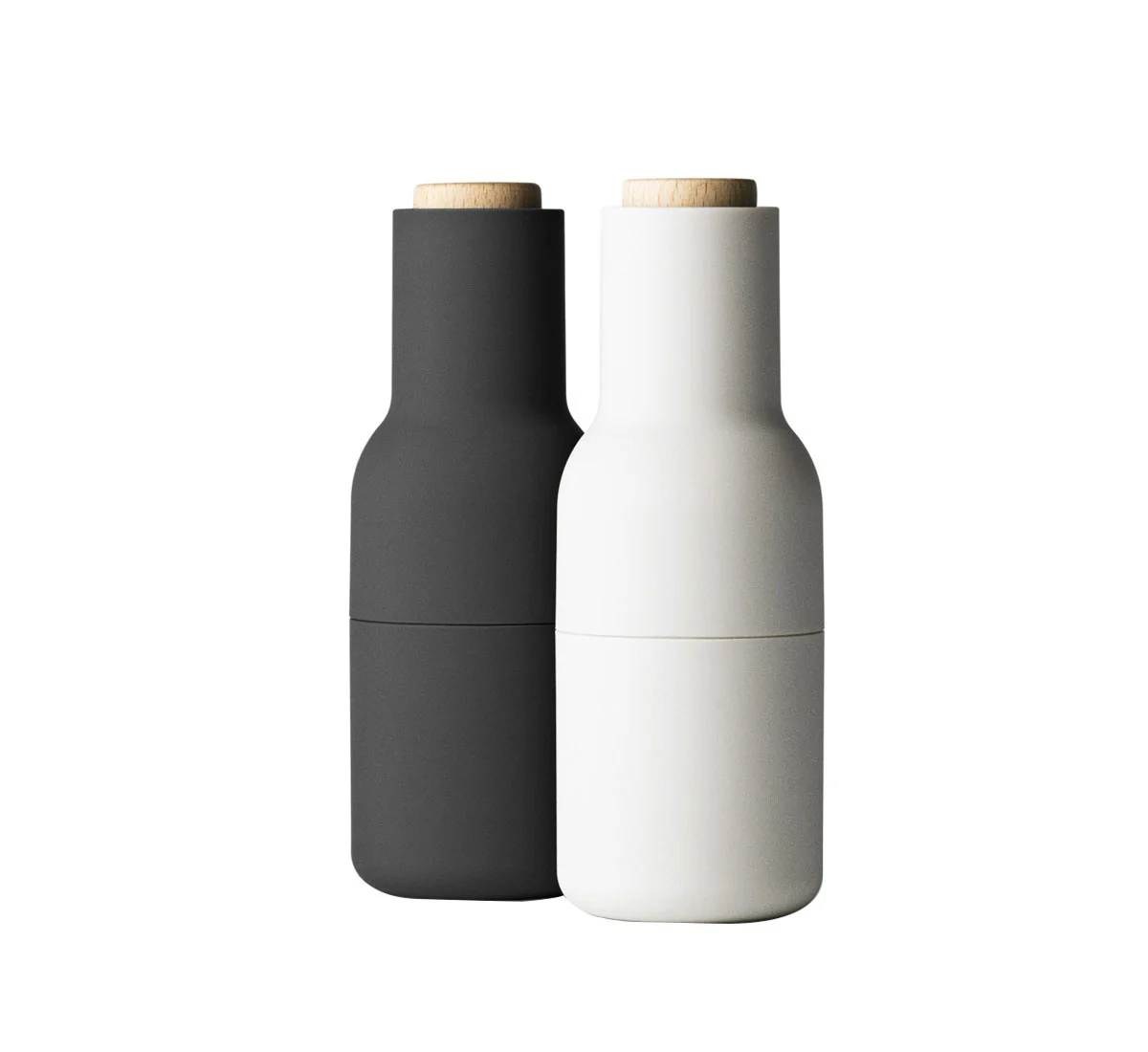 Audo Copenhagen Bottle Macinino Set da 2 pz - Carbon/Frassino