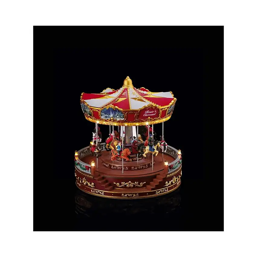 REGALO ITALIANO SRL - Carosello Con 44Led, Movimento E Musica In Plastica D30Xh35