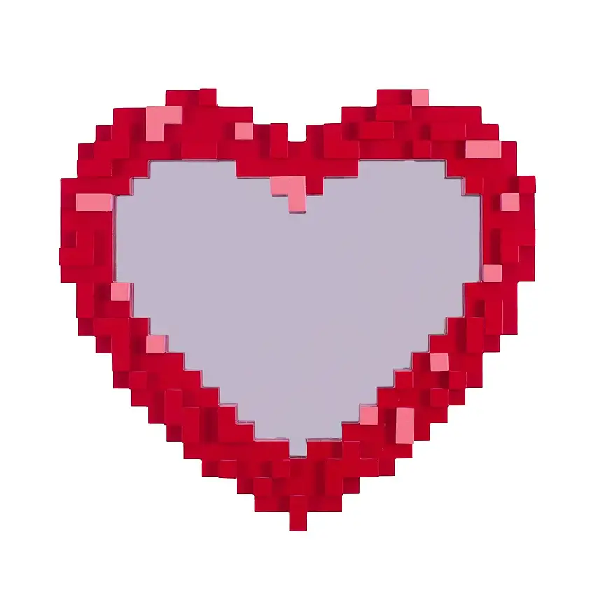 Seletti Pixel Specchiera con cornice 55,5x51,5 cm.  Heart - Cuore
