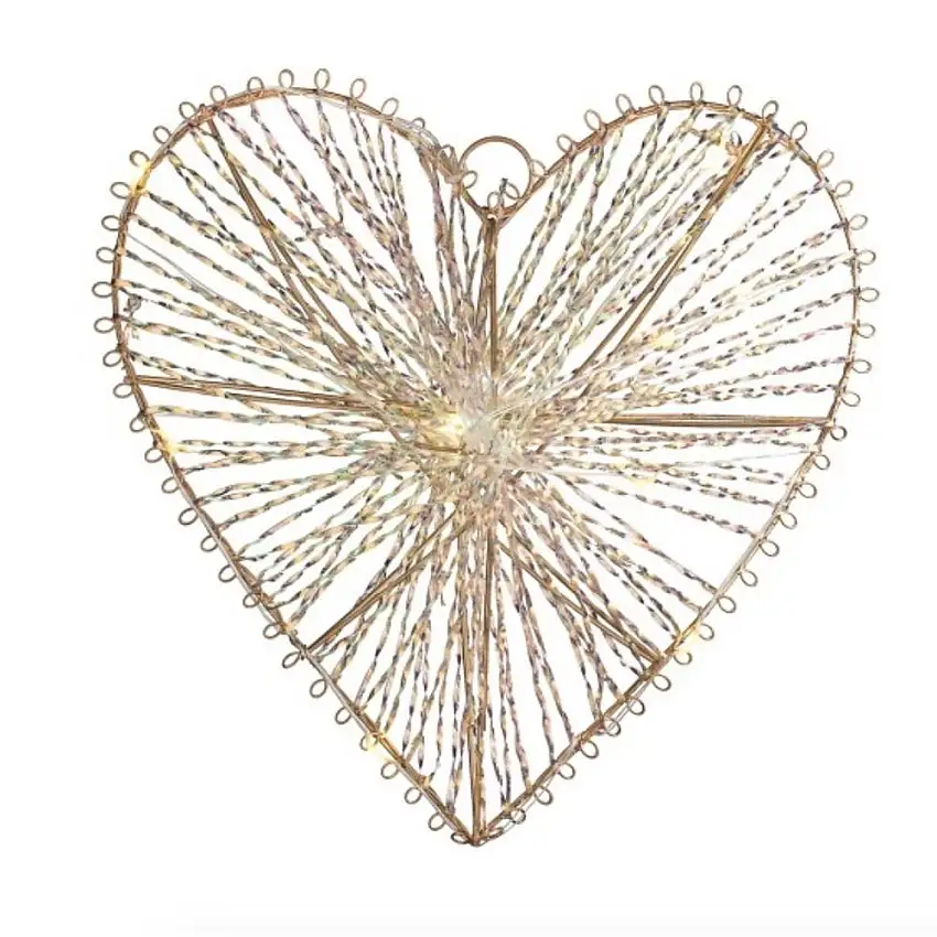 L'OCA NERA - Cuore Con 10 Led 25X9X25 H
