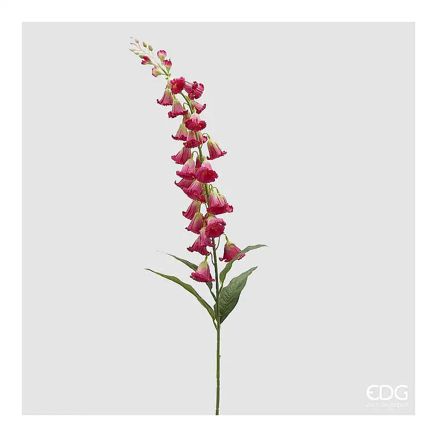 EDG - Digitalis Ramo Con Foglie H.100 Dark Pink