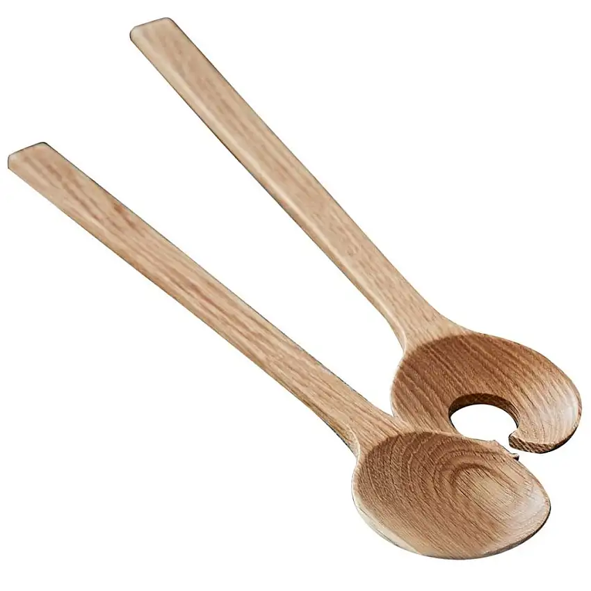 Set cucchiai da insalata, 32 cm, rovere, Bitz