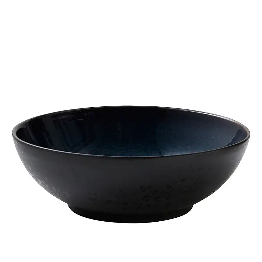 Insalatiera 30 cm, nera/blu scuro, Bitz