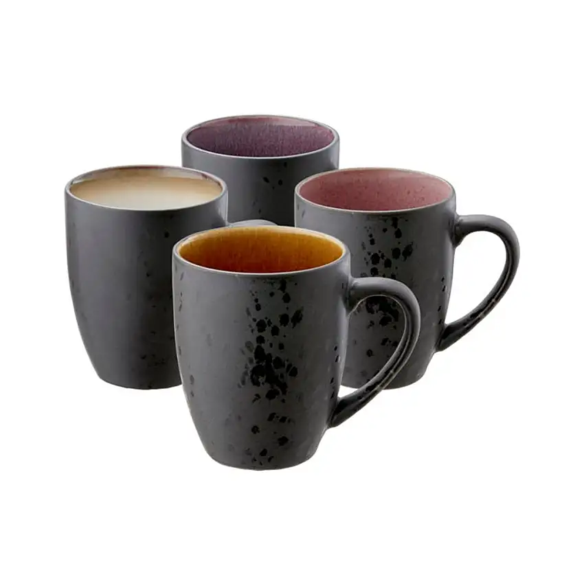 Tazza da tè, set di 4 pz, nero, Bitz