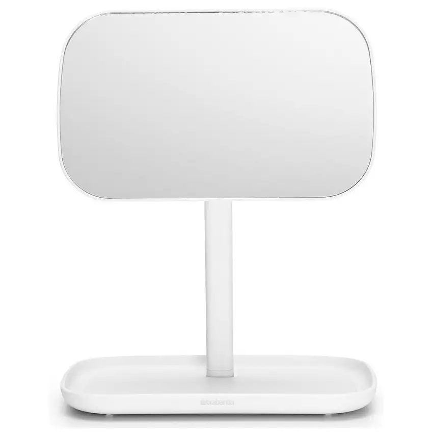 Specchio da tavolo 28,3 cm, con vassoio, bianco, Brabantia