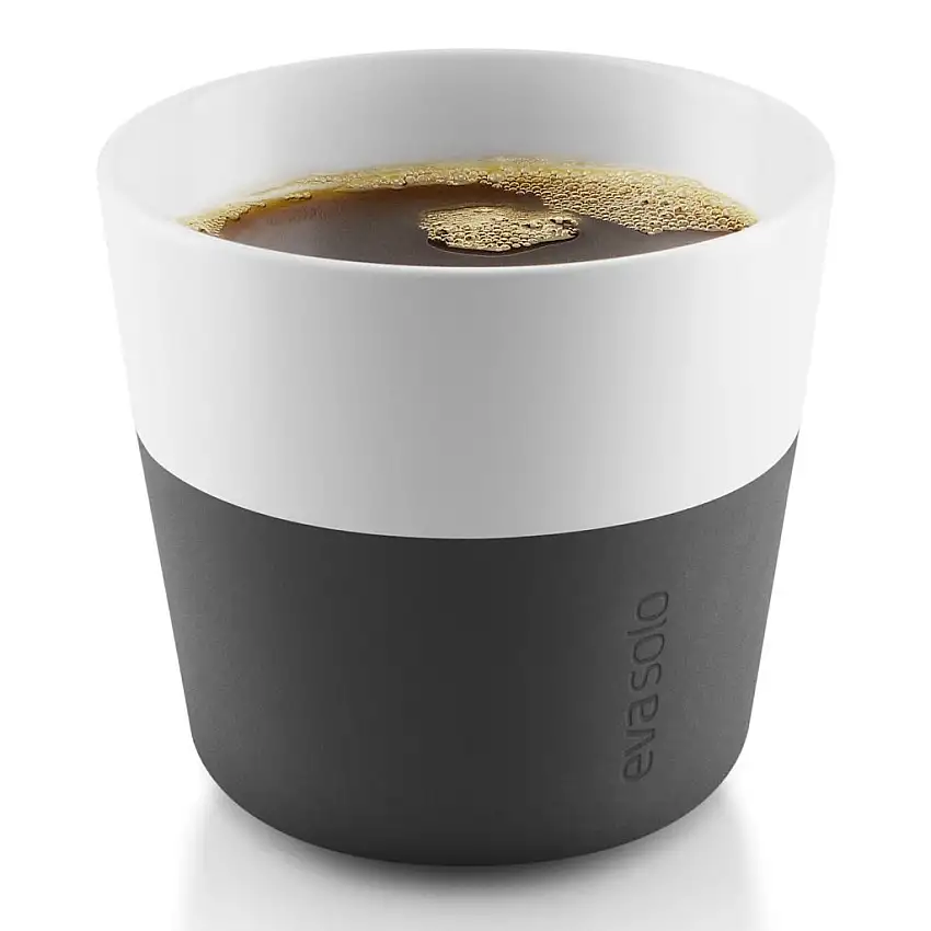 Tazza 230 ml, set di 2 pz, con cover in silicone, nero carbone, Eva Solo