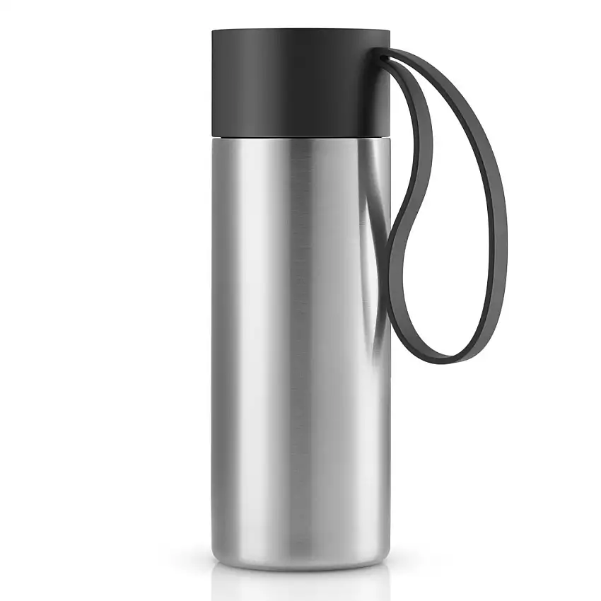 Tazza da viaggio TO GO, 350 ml, nero, acciaio inox, Eva Solo