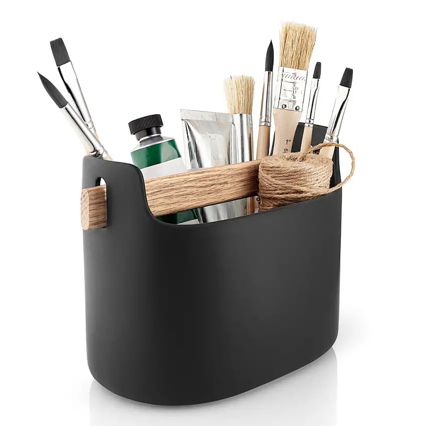 Contenitore TOOL BOX 15 cm, con manico in legno, nero, Eva Solo