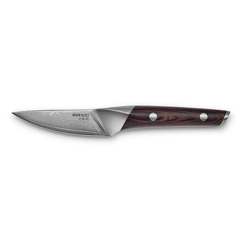 Coltello per sbucciare NORDIC KITCHEN 9 cm, pakkawood e acciaio damasco, Eva Solo