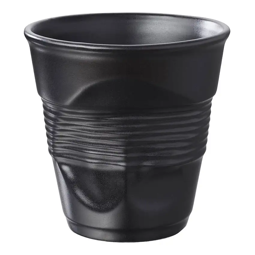 Tazzina espresso FROISSÉS 80 ml, nero satinato, porcellana, REVOL