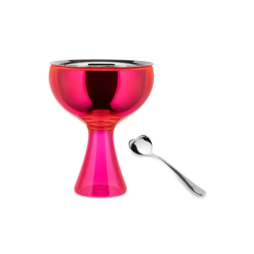 Coppa gelato BIG LOVE, con cucchiaino, rosa, Alessi