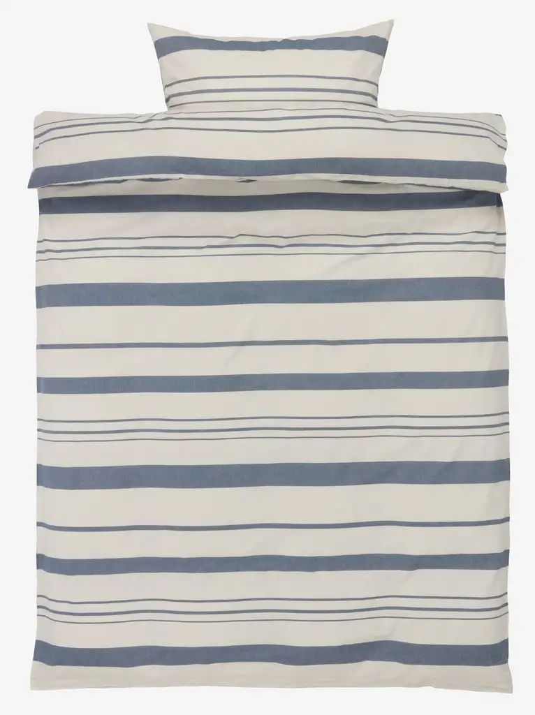 Completo copripiumino SILJE Tinto in filo 155x220 blu navy