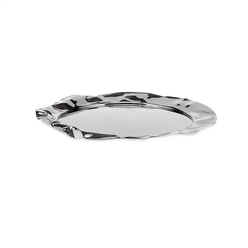 Vassoio decorativo FIOX 44 cm, acciaio inox, Alessi