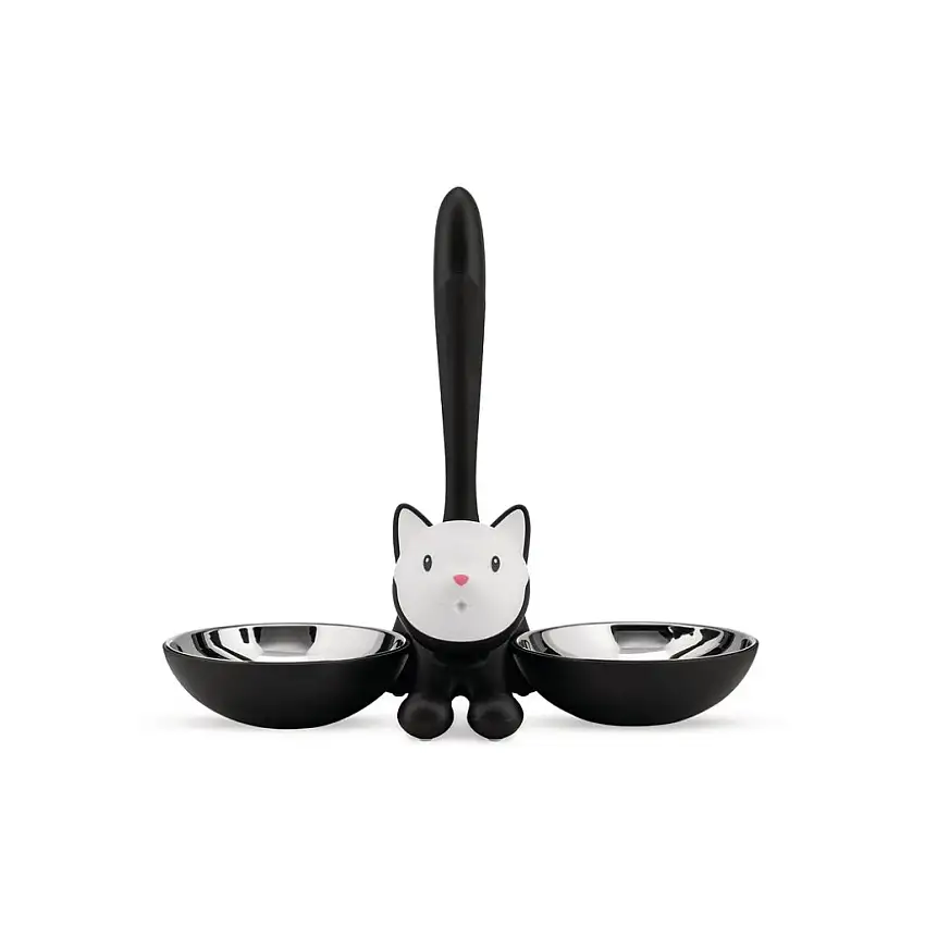 Ciotola per gatti TIGRITO, nera, Alessi