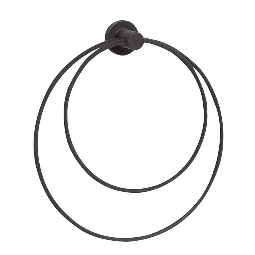 Anello portasciugamani LOOP 26 x 23 cm, nero, Hübsch
