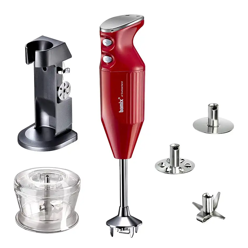 Frullatore a immersione DELUXE tipo C, 200 W, rosso metallizzato, Bamix