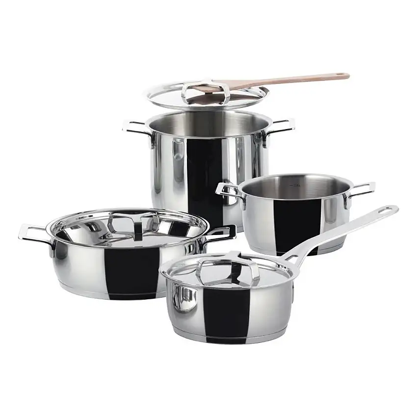 Set di pentole POTS & PANS, 7 pz, acciaio inox, Alessi