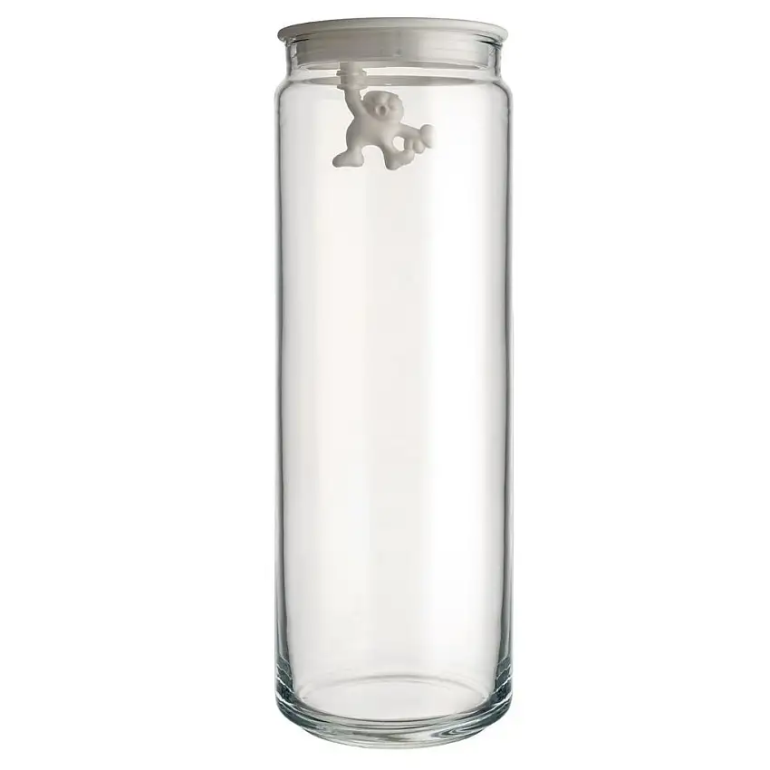 Barattolo da cucina GIANNI 2 l, coperchio bianco, vetro, Alessi