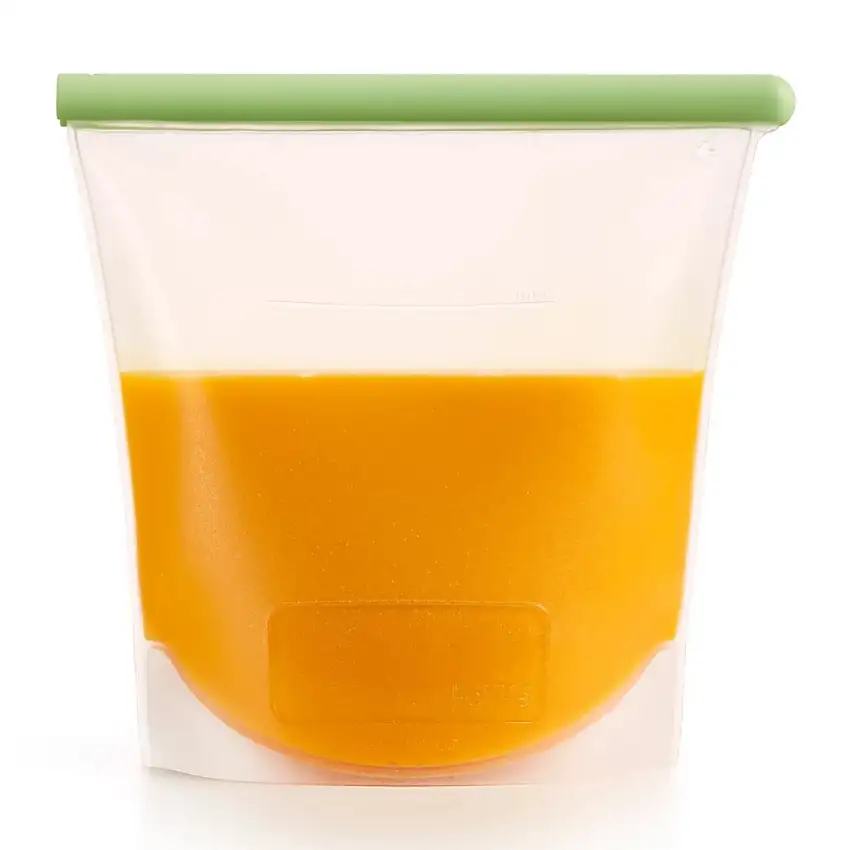 Sacchetto riutilizzabile per alimenti 1,5 l, verde, Lékué
