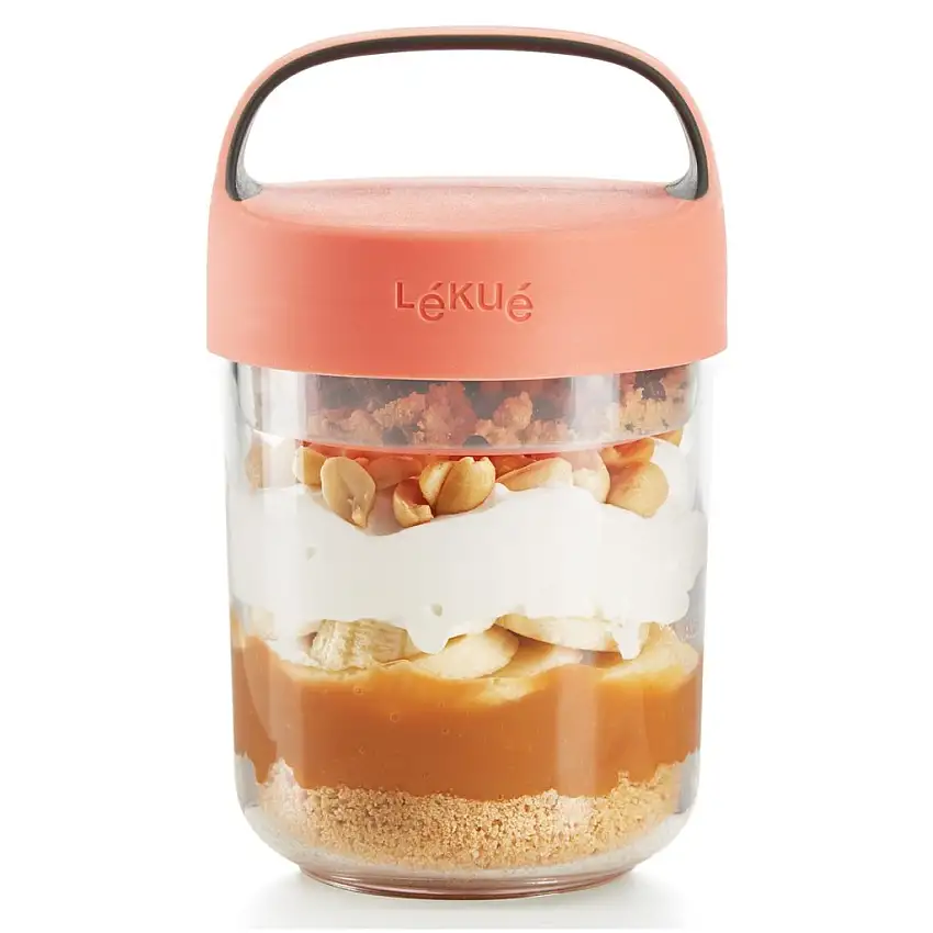 Barattolo pranzo VASO TO GO 400 ml, corallo, Lékué