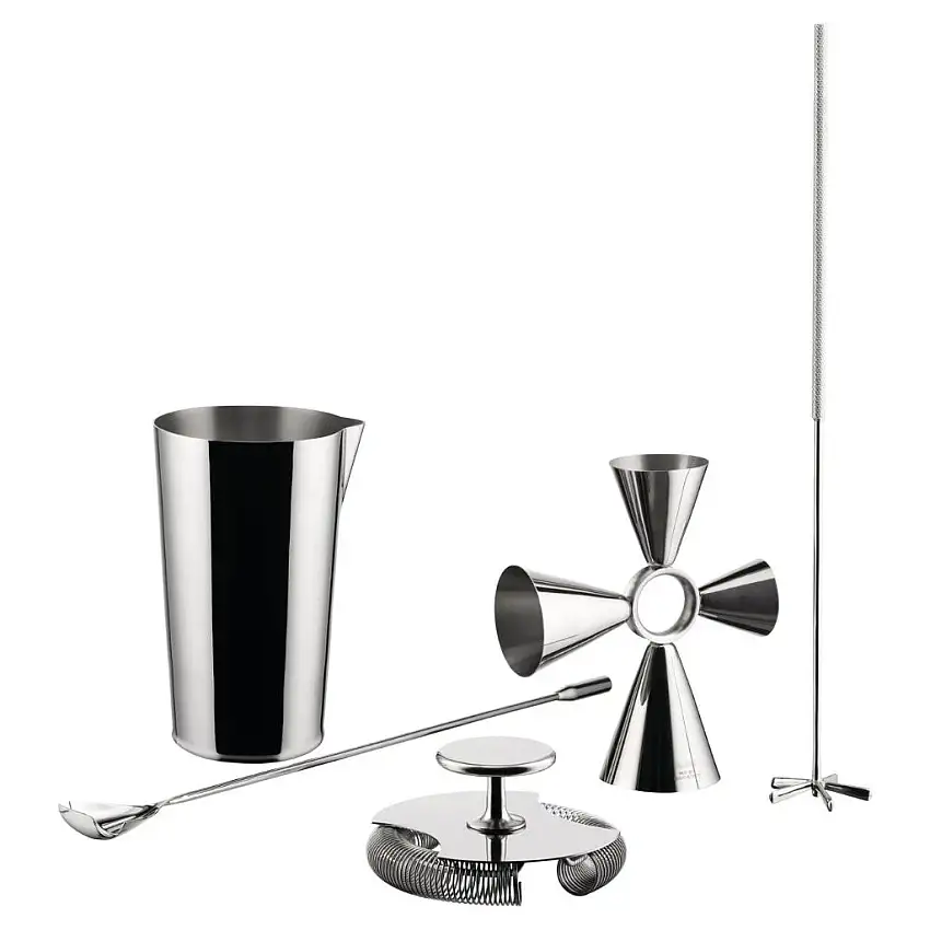 Set da cocktail, 5 pz, acciaio inox, Alessi