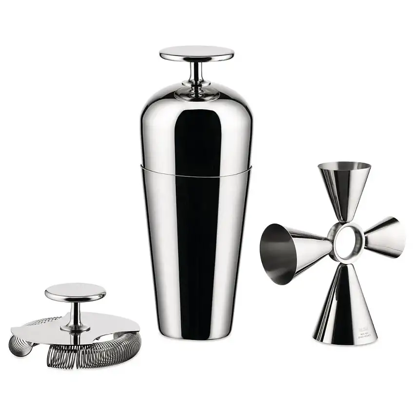 Set da cocktail, 3 pz, acciaio inox, Alessi