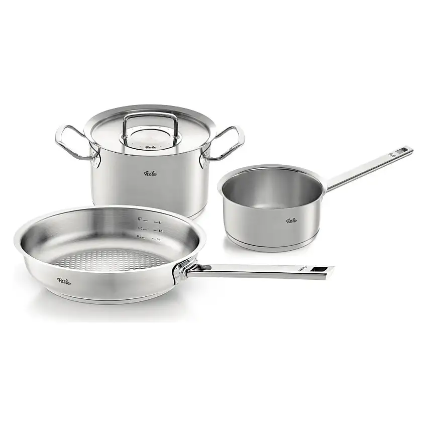 Batteria di pentole ORIGINAL-PROFI COLLECTION, set di 3 pz, 1,4 l/ 2 l/ 4 l, acciaio inox, Fissler