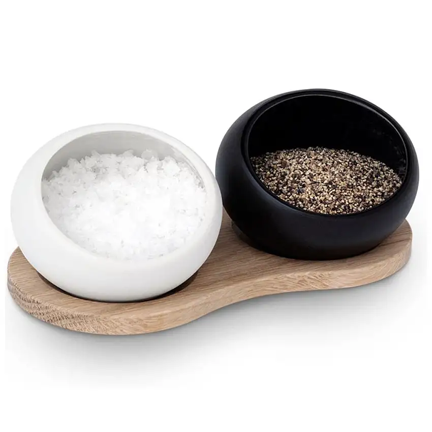 Porta sale e pepe 6,5 cm, bianco/nero, Rosendahl