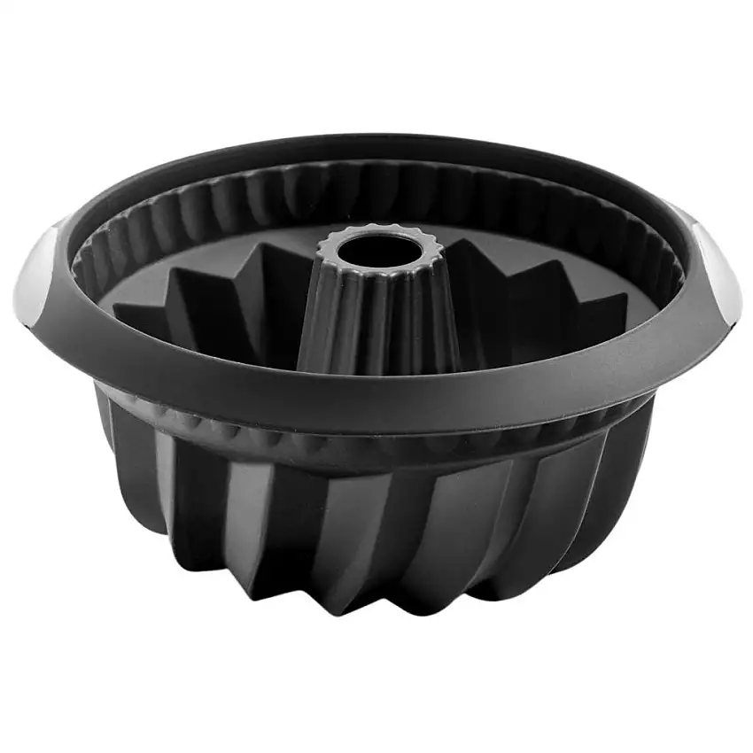 Teglia ciambellone 22 cm, nero, silicone, Lékué