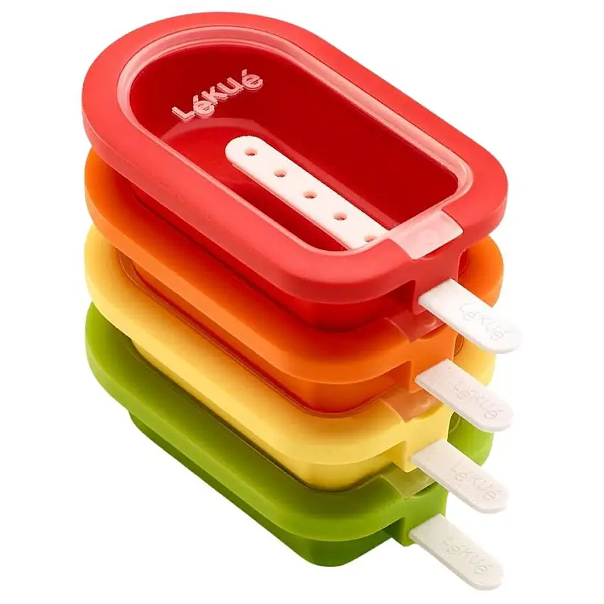 Stampi per gelato, set di 4 pz, multicolore, silicone, Lékué
