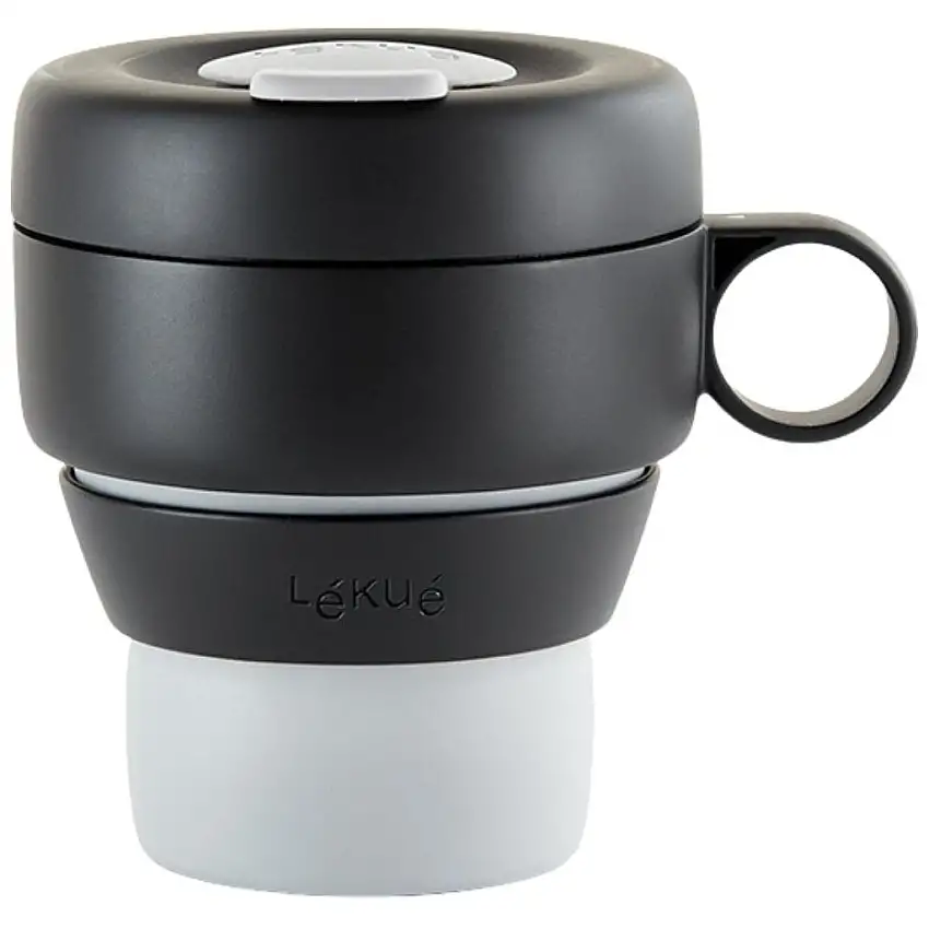 Tazza da viaggio MUG TO GO, 350 ml, grigio, Lékué