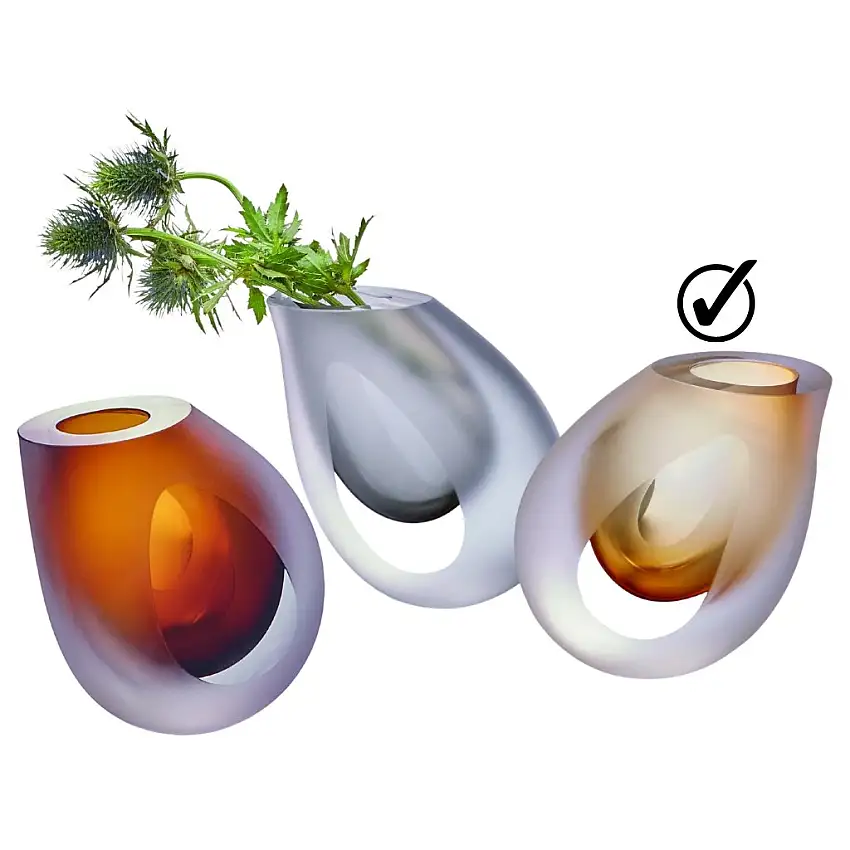 Vaso OCHIO 12 cm, ambra, vetro, Philippi