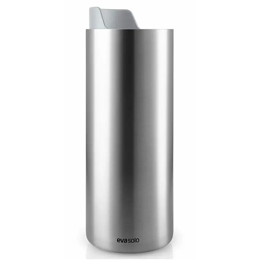 Tazza da viaggio URBAN TO GO 350 ml, coperchio grigio marmo, acciaio inox, Eva Solo