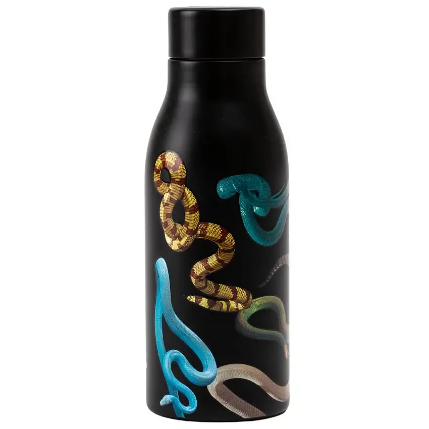 Thermos TOILETPAPER SNAKES 500 ml, nero, Seletti