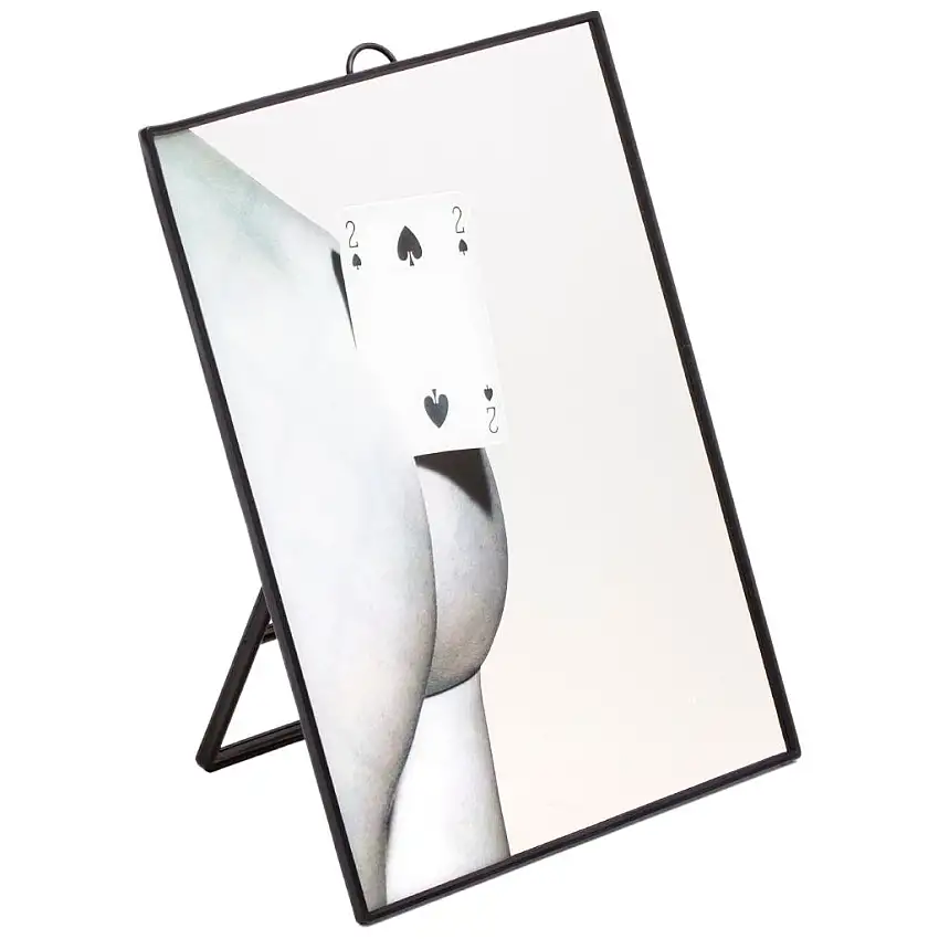 Specchio da tavolo TOILETPAPER TWO OF SPADES 17,5 x 23 cm, Seletti