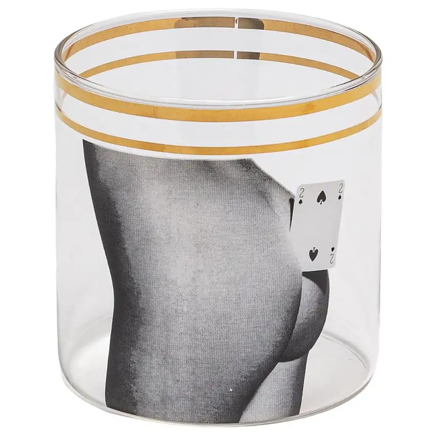 Bicchiere TOILETPAPER TWO OF SPADES 8,5 cm, Seletti