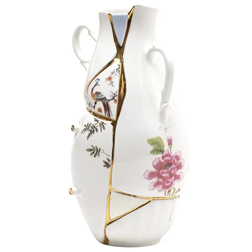 Vaso KINTSUGI 32 cm, bianco, Seletti