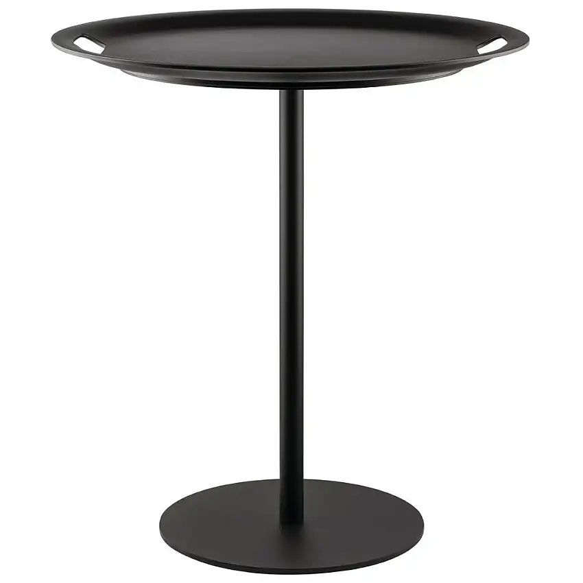 Tavolino OP-LA 52 cm, con vassoio estraibile, nero, Alessi