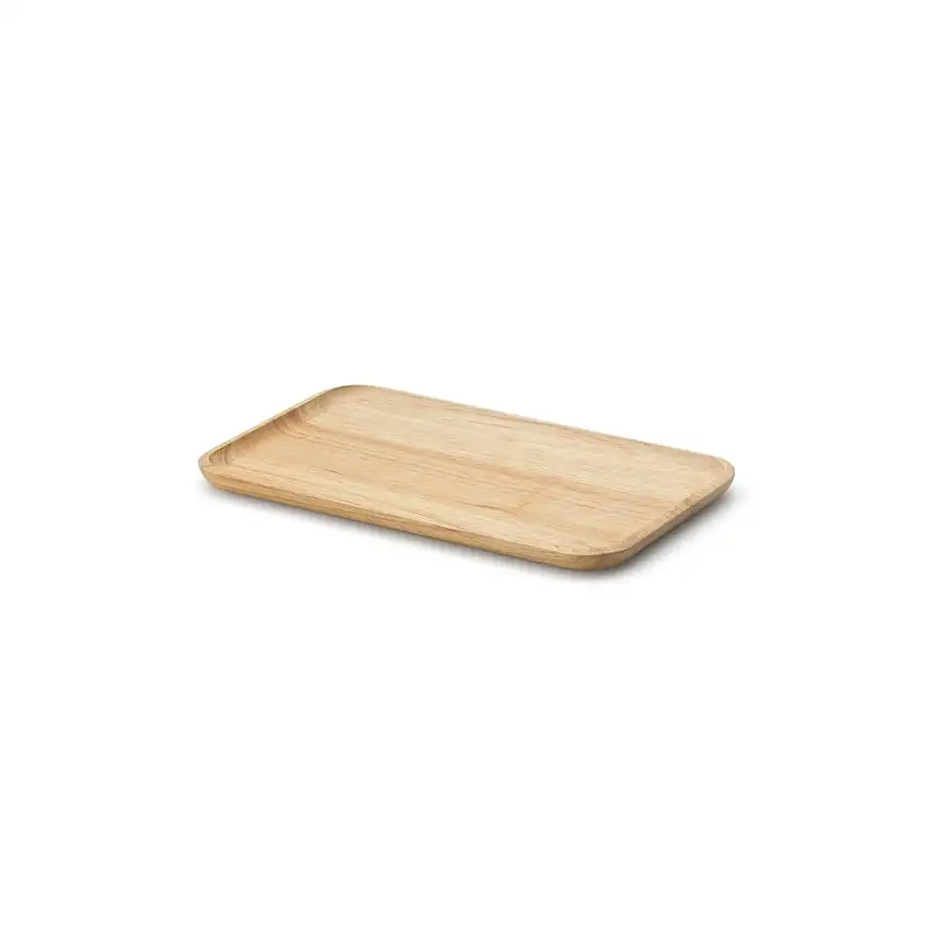 Vassoio da portata 22 x 13 x 1,2 cm, legno di albero della gomma, Continenta