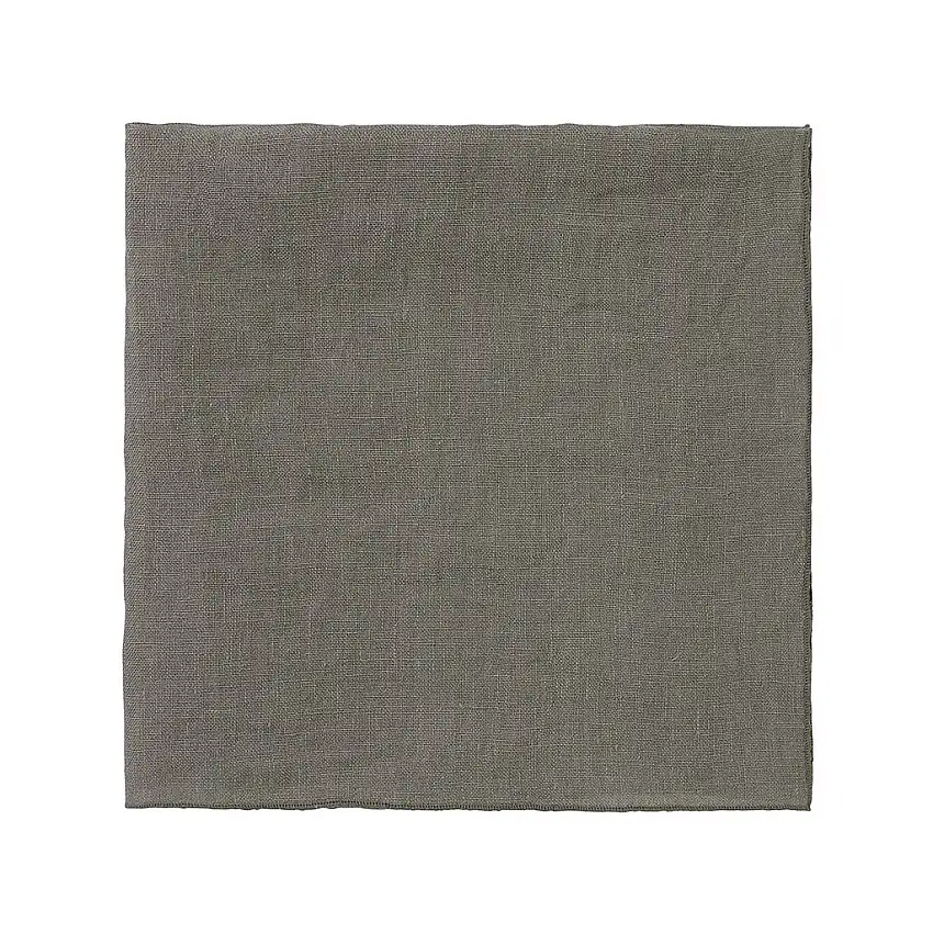 Tovagliolo di stoffa LINEO 42 x 42 cm, marrone verde, lino, Blomus