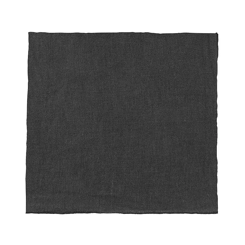 Tovagliolo di stoffa LINEO 42 x 42 cm, grigio scuro, lino, Blomus