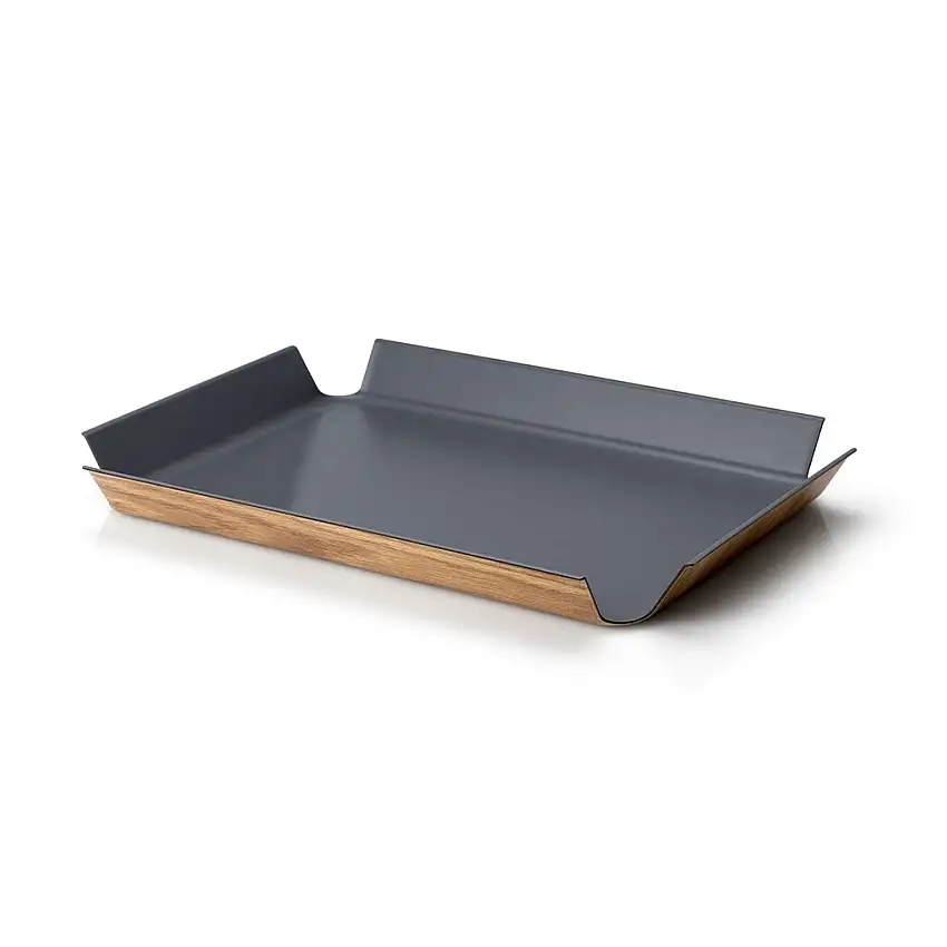 Vassoio da portata 41 x 29 cm, antiscivolo, grigio, Continenta