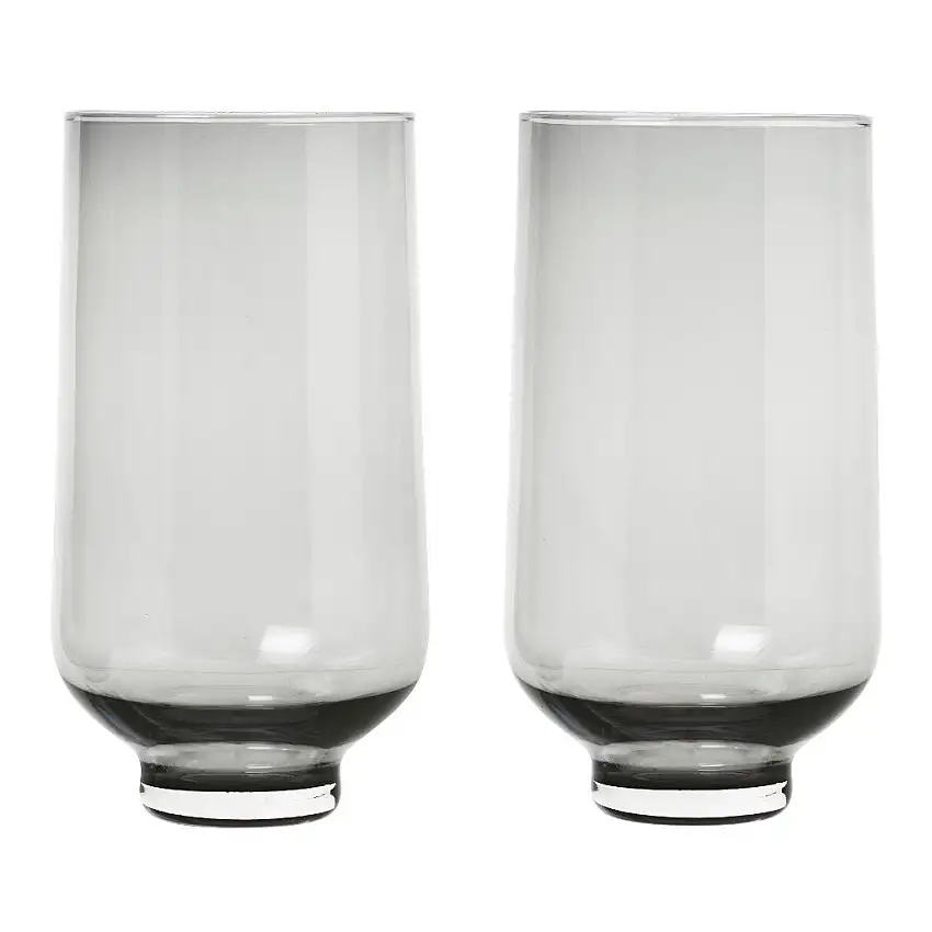 Bicchiere acqua FLOW set di 2 pz, 400 ml, vetro fumè, Blomus