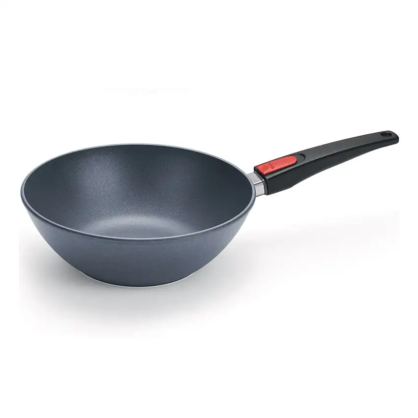 Wok DIAMOND LITE 26 CM, manico removibile, titanio, WOLL