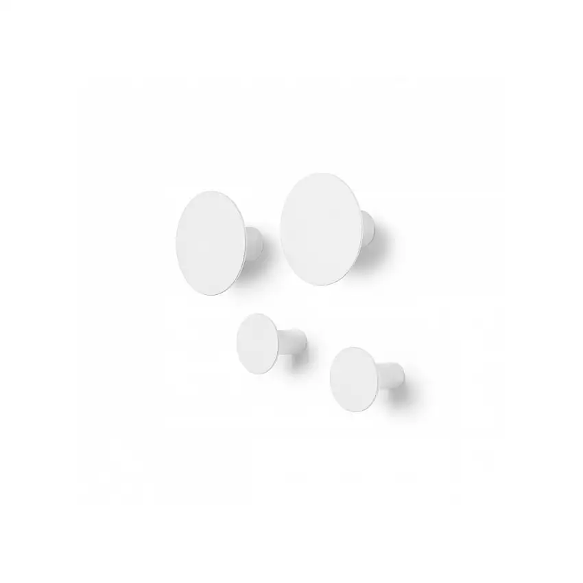 Appendiabiti PONTO, set di 4 pz, bianco, Blomus