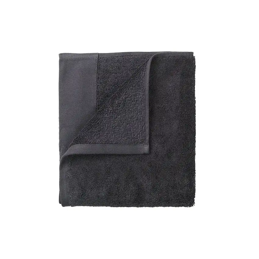 Asciugamano RIVA set di 4 pz, 30 x 30 cm, grigio scuro, Blomus