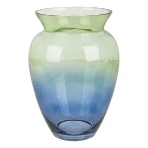 VASO VETRO LUNAR ANFORA VERDE-AZZURRO H30