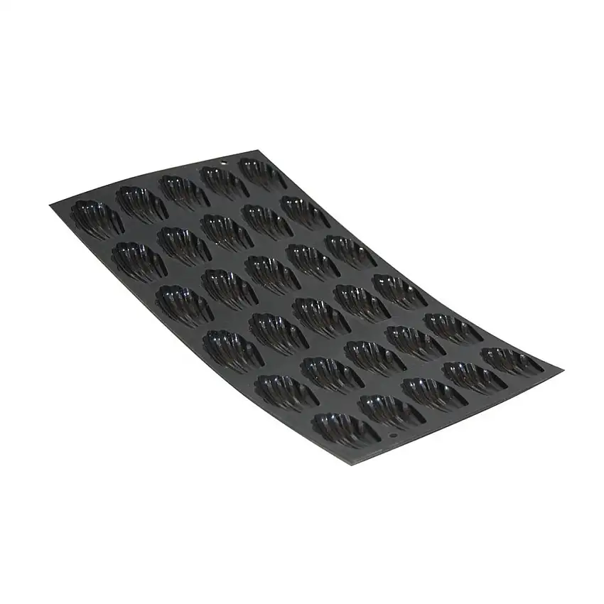Tortiera per madeleine, 30 stampi, silicone, de Buyer
